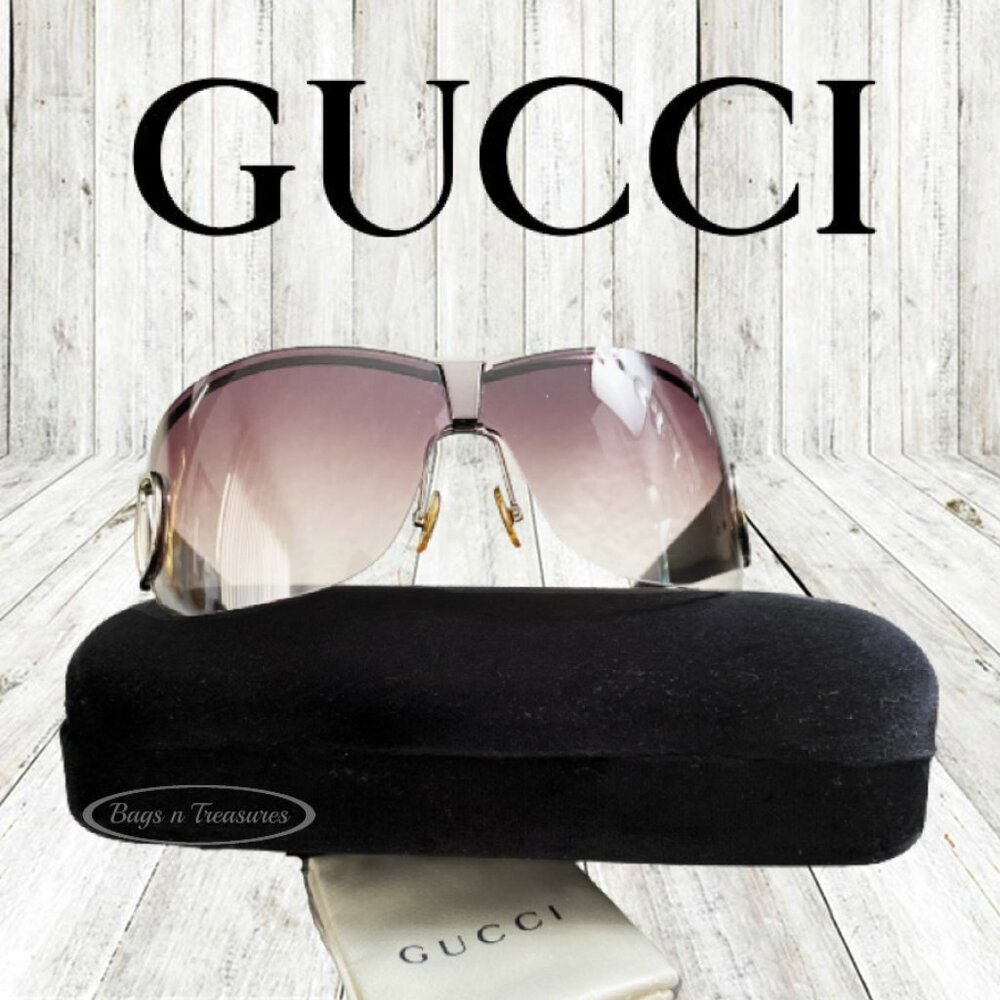 Gucci Horsebit Shield Sunglasses – EUC - Picture 9 of 10